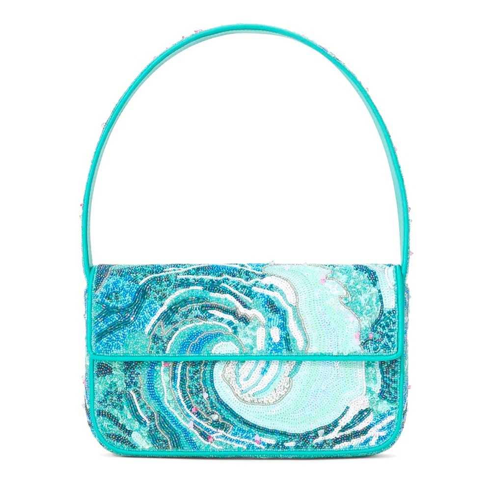 STAUD BEADED TOMMY BAG VIRAL TIDAL WAVE - Picture 1 of 12